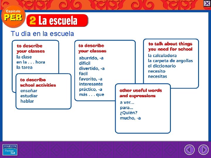 Tu día en la escuela 