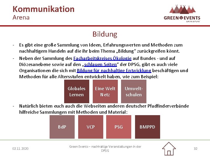 Kommunikation Arena Bildung - Es gibt eine große Sammlung von Ideen, Erfahrungswerten und Methoden