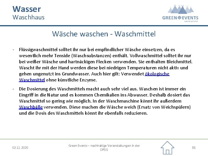 Wasser Waschhaus Wäsche waschen - Waschmittel - Flüssigwaschmittel solltet ihr nur bei empfindlicher Wäsche