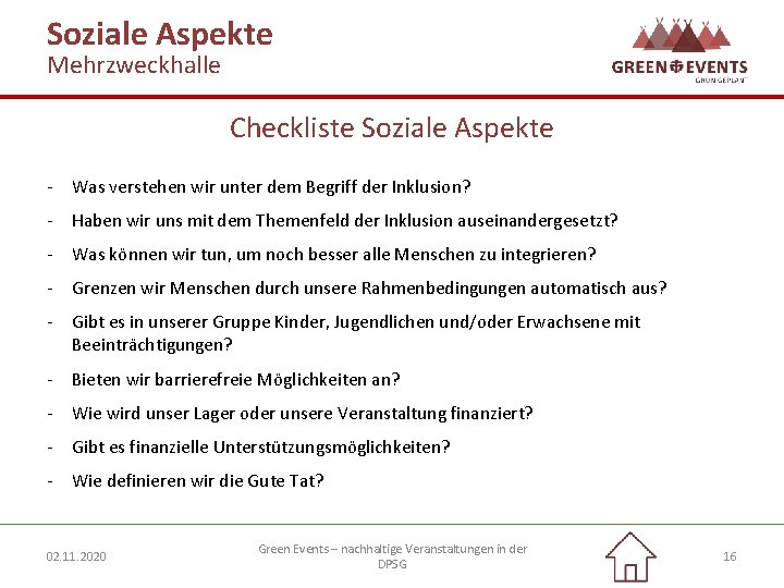 Soziale Aspekte Mehrzweckhalle Checkliste Soziale Aspekte - Was verstehen wir unter dem Begriff der