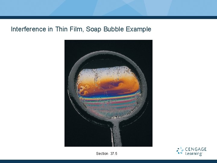 Interference in Thin Film, Soap Bubble Example Section 37. 5 