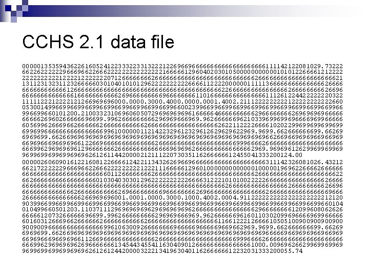 CCHS 2. 1 data file 00000135359436226160524122333223313222122696696666666666111142122081029. 73222 662262222229666966226662222222216666612960402030105000000101012266661212222212222222071266666666666666666626666666666621 131123132311232666660301040101012962222266661122220000001111136666666626666661266666666666666666666226666666626666626696 6666666166666626966666666110166666666111261224422222220322 111112222121266969696000. 0000. 3000. 4000.