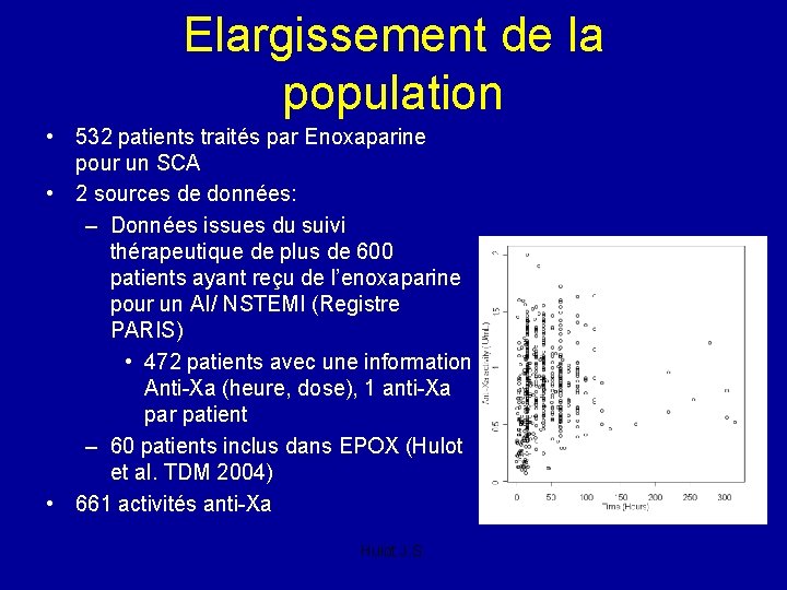 Elargissement de la population • 532 patients traités par Enoxaparine pour un SCA •