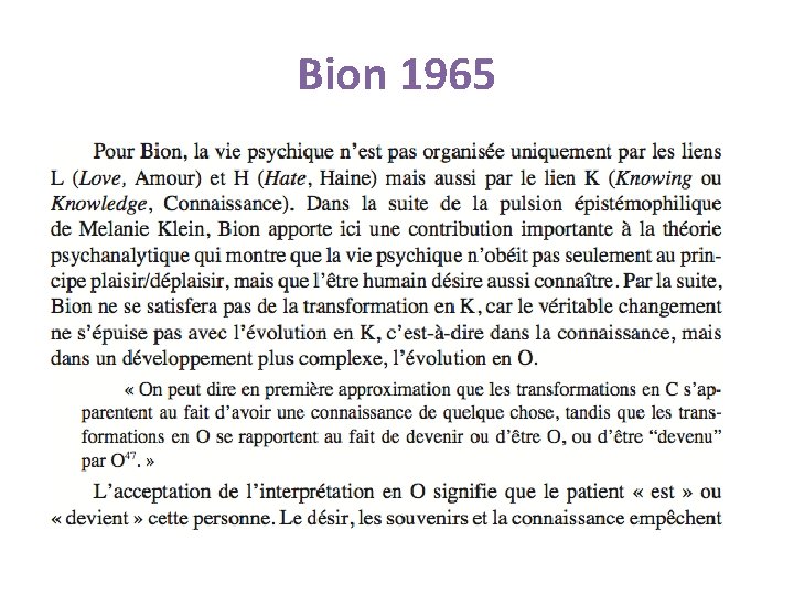 Bion 1965 