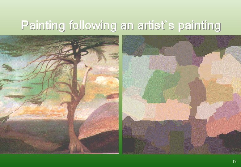 Painting following an artist`s painting 17 