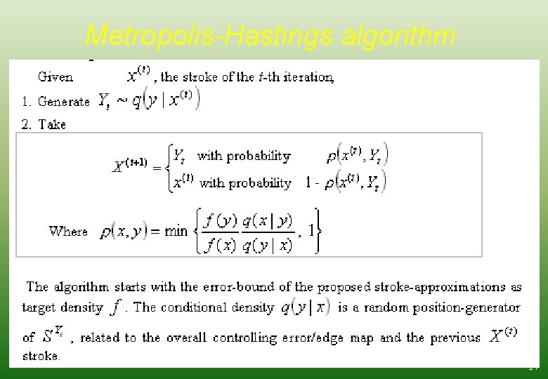 Metropolis-Hastings algorithm 24 