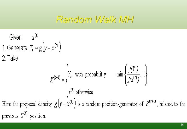 Random Walk MH 26 