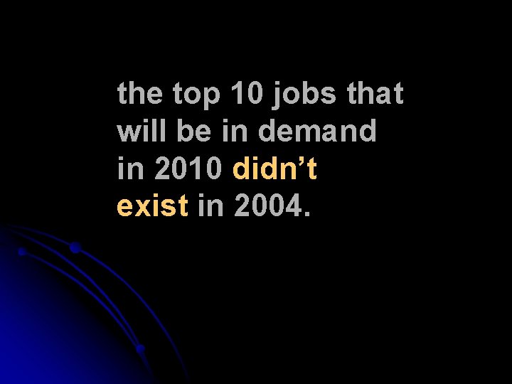 the top 10 jobs that will be in demand in 2010 didn’t exist in the top 10 jobs that will be in demand in 2010 didn’t exist in