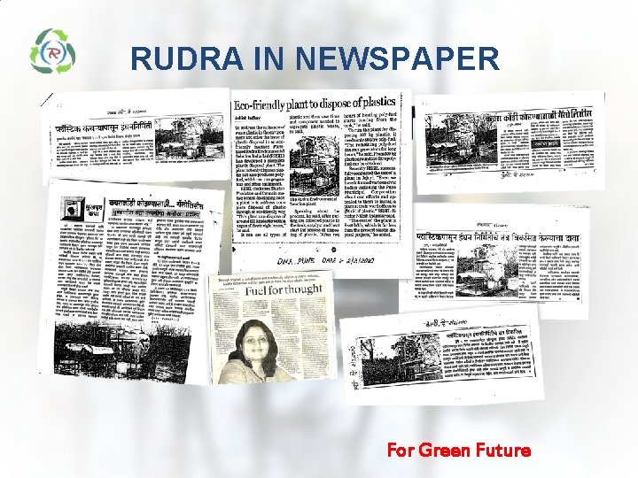 RUDRA IN NEWSPAPER For Green Future RUDRA IN NEWSPAPER For Green Future