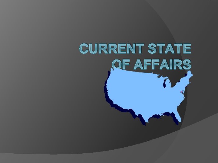 CURRENT STATE OF AFFAIRS 