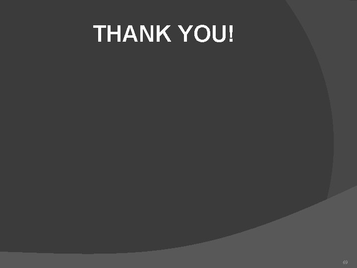 THANK YOU! 69 