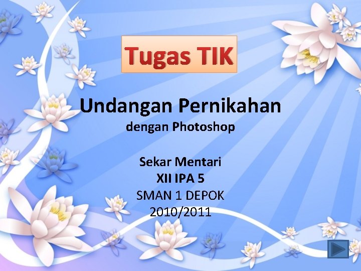 Tugas TIK Undangan Pernikahan dengan Photoshop Sekar Mentari XII IPA 5 SMAN 1 DEPOK