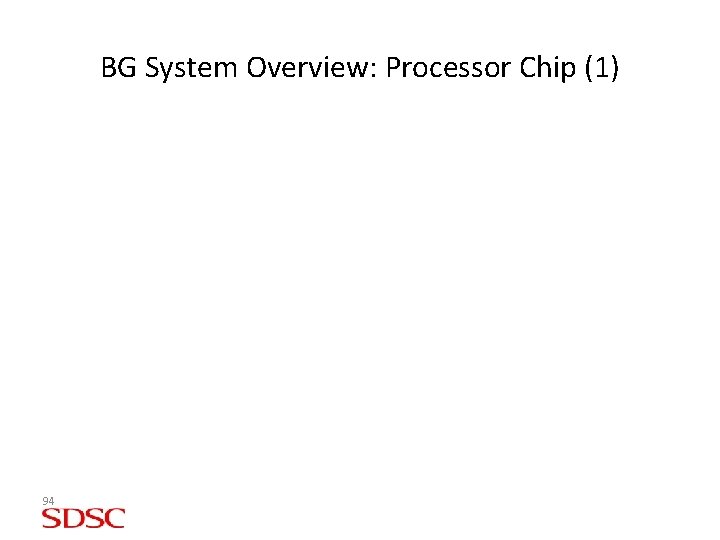 BG System Overview: Processor Chip (1) 94 