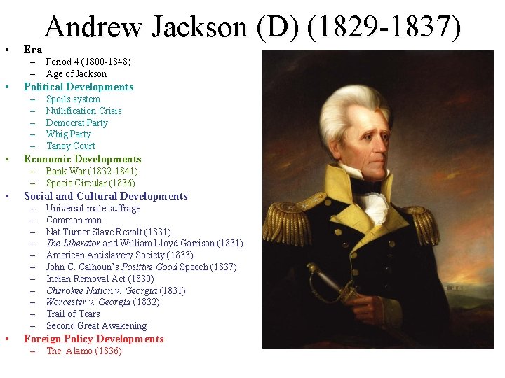 • Era – – • Bank War (1832 -1841) Specie Circular (1836) Social • Era – – • Bank War (1832 -1841) Specie Circular (1836) Social