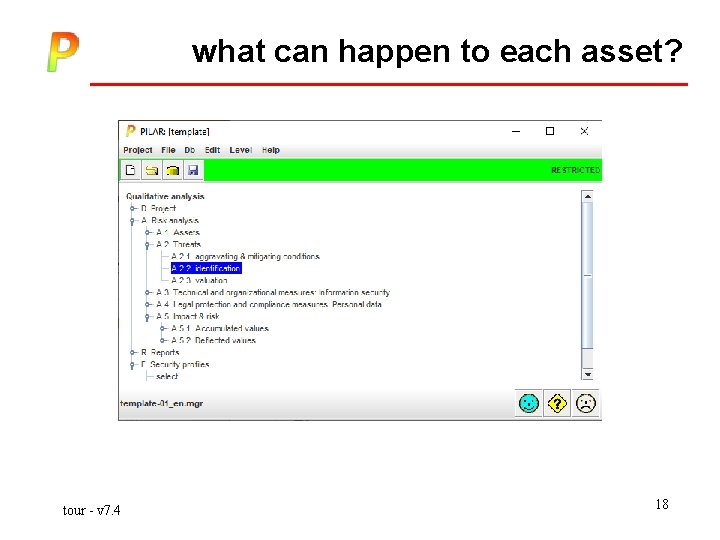 what can happen to each asset? tour - v 7. 4 18 