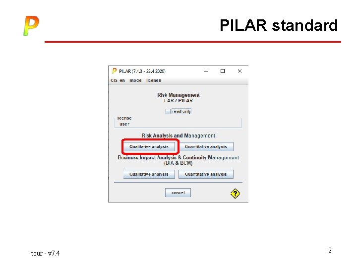 PILAR standard tour - v 7. 4 2 