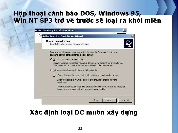 Hộp thoại cảnh báo DOS, Windows 95, Win NT SP 3 trở về trước