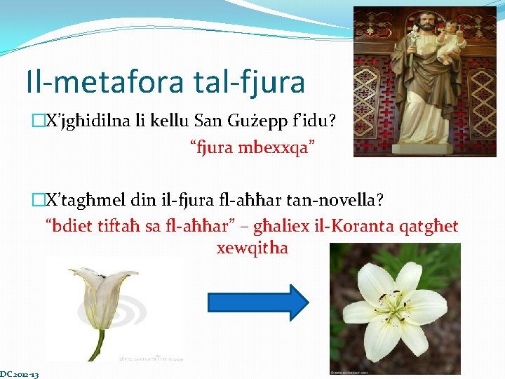 Il-metafora tal-fjura �X’jgħidilna li kellu San Gużepp f’idu? “fjura mbexxqa” �X’tagħmel din il-fjura fl-aħħar