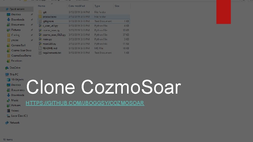 Clone Cozmo. Soar HTTPS: //GITHUB. COM/JBOGGSY/COZMOSOAR 