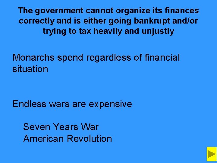 The government cannot organize its finances correctly and is either going bankrupt and/or trying