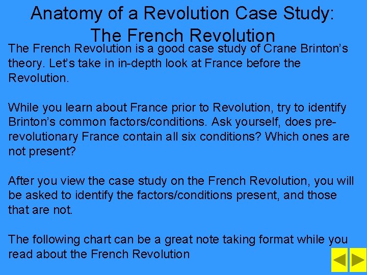 Anatomy of a Revolution Case Study: The French Revolution is a good case study