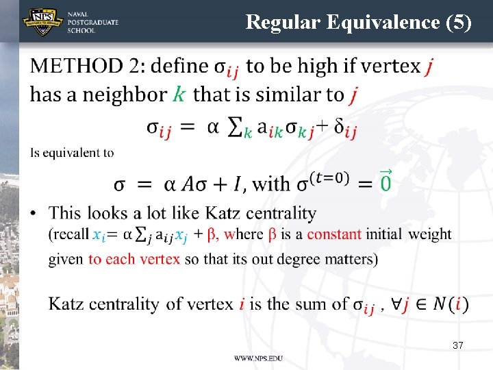 Regular Equivalence (5) • 37 