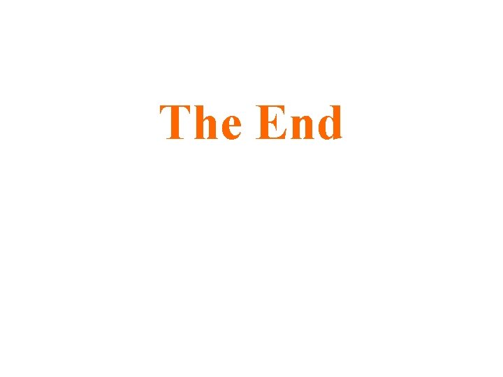 The End 