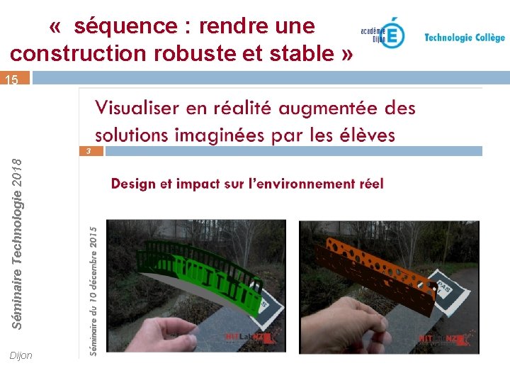  « séquence : rendre une construction robuste et stable » Séminaire Technologie 2018