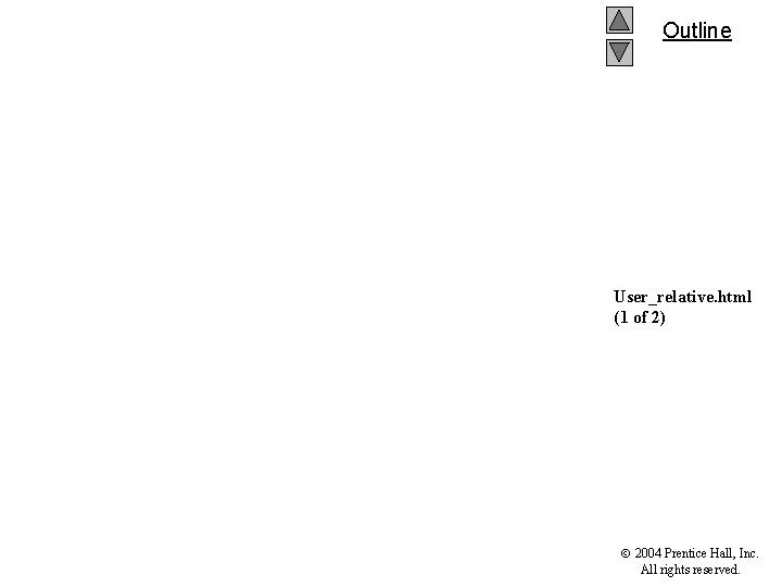 Outline User_relative. html (1 of 2) 2004 Prentice Hall, Inc. All rights reserved. 