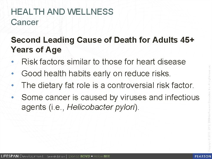 HEALTH AND WELLNESS Cancer Second Leading Cause of Death for Adults 45+ Years of
