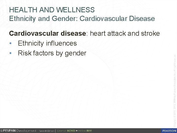 HEALTH AND WELLNESS Ethnicity and Gender: Cardiovascular Disease Cardiovascular disease: heart attack and stroke