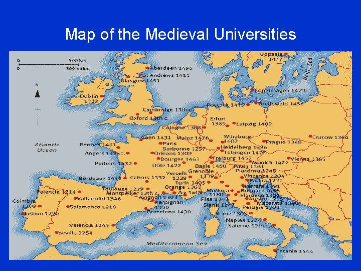 Map of the Medieval Universities 