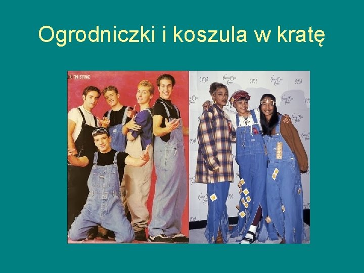 Ogrodniczki i koszula w kratę Ogrodniczki i koszula w kratę