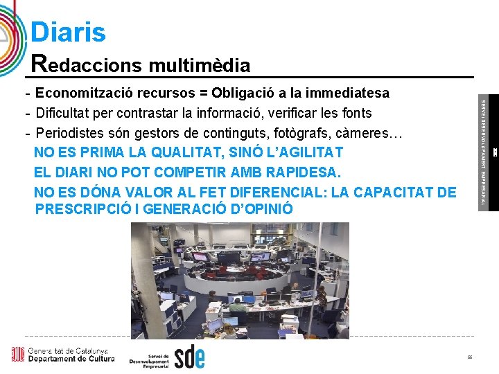 Diaris Redaccions multimèdia 66 ICEC SERVEI DESENVOLUPAMENT EMPRESARIAL - Economització recursos = Obligació a