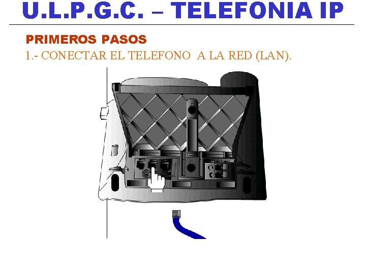 U. L. P. G. C. – TELEFONIA IP PRIMEROS PASOS 1. - CONECTAR EL