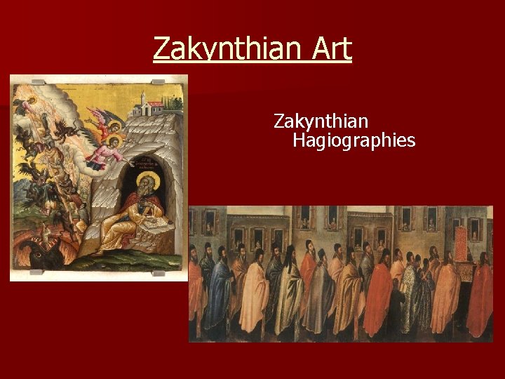 Zakynthian Art Zakynthian Hagiographies 