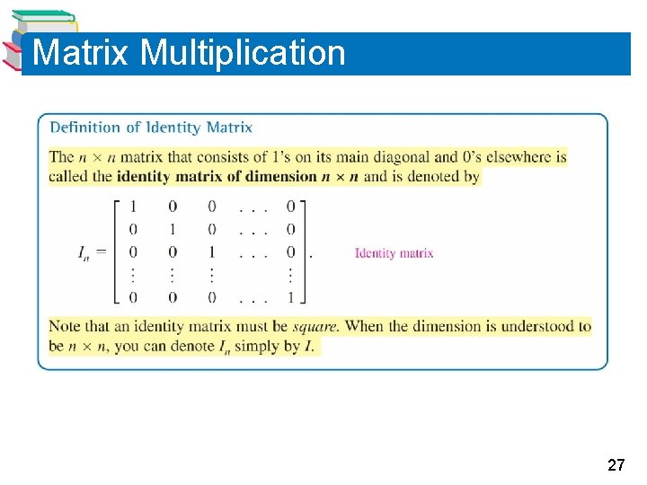 Matrix Multiplication 27 
