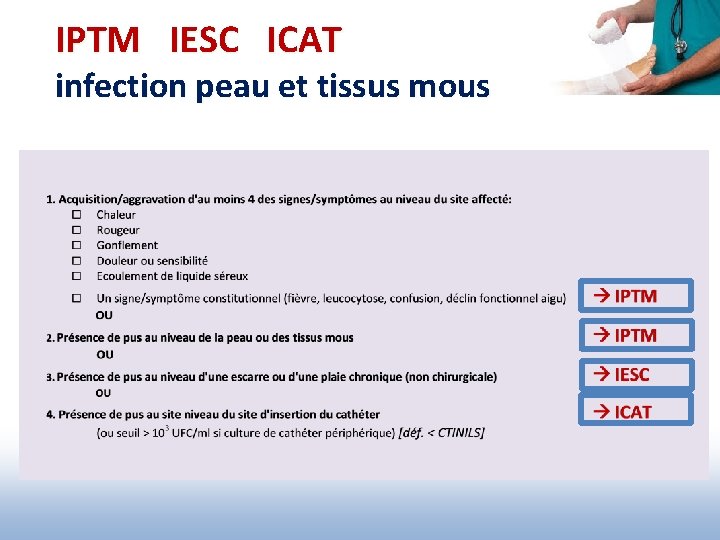 IPTM IESC ICAT infection peau et tissus mous 