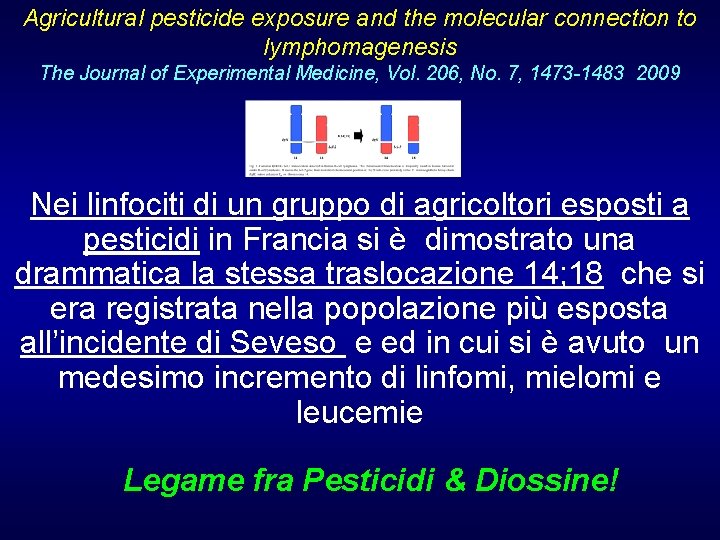 Agricultural pesticide exposure and the molecular connection to lymphomagenesis The Journal of Experimental Medicine,