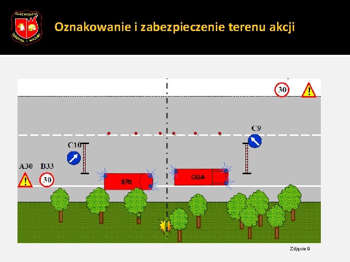 19 Oznakowanie i zabezpieczenie terenu akcji Zdjęcie 1 Zdjęcie 9 19 Oznakowanie i zabezpieczenie terenu akcji Zdjęcie 1 Zdjęcie 9
