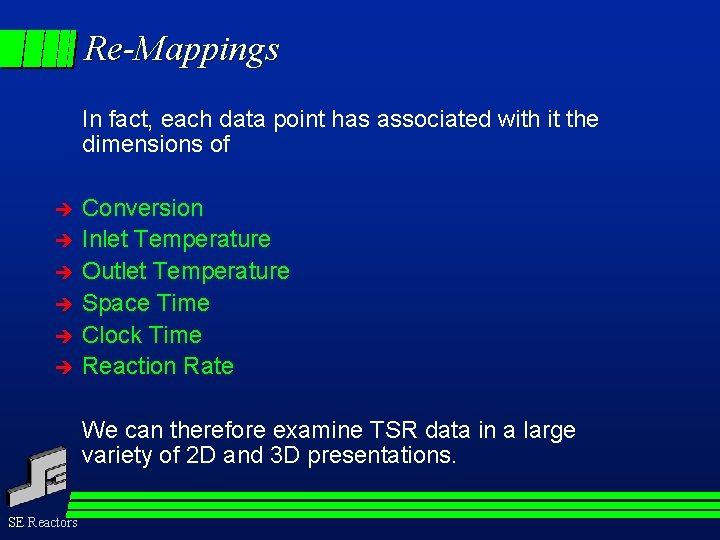 Re-Mappings In fact, each data point has associated with it the dimensions of è