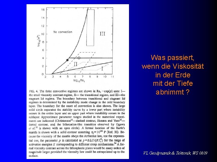 Was passiert, wenn die Viskosität in der Erde mit der Tiefe abnimmt ? VL