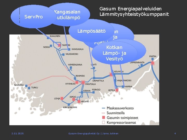 Serv. Pro Partnerit Kangasalan putkilämpö Gasum Energiapalveluiden Lämmitysyhteistyökumppanit Lämpösäätö Kouvolan Putki- ja Poltinhuolto Kotkan