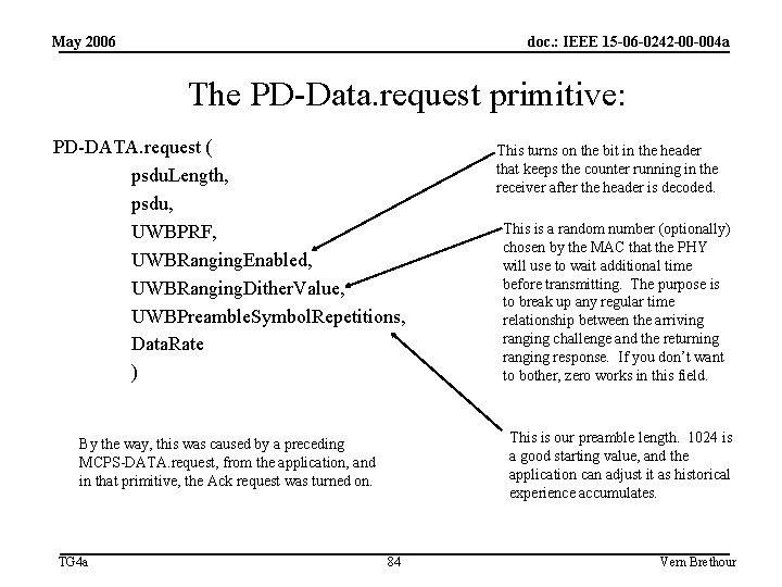 May 2006 doc. : IEEE 15 -06 -0242 -00 -004 a The PD-Data. request