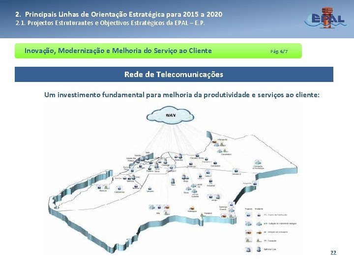 2. Principais Linhas de Orientação Estratégica para 2015 a 2020 2. 1. Projectos Estruturantes