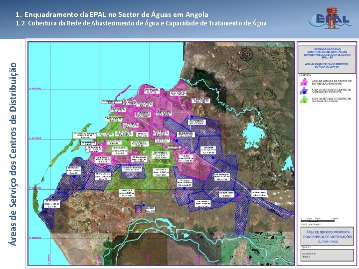 1. Enquadramento da EPAL no Sector de Águas em Angola Áreas de Serviço dos