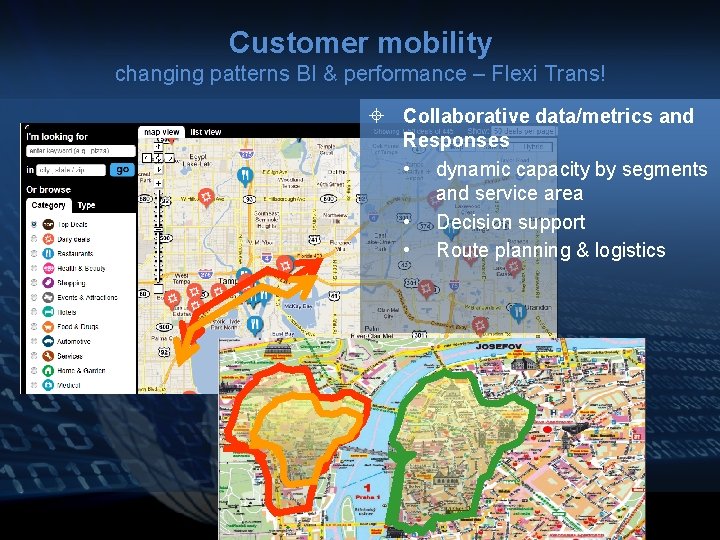 Customer mobility changing patterns BI & performance – Flexi Trans! Collaborative data/metrics and Responses