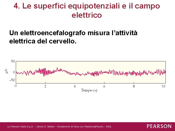 4. Le superfici equipotenziali e il campo elettrico Un elettroencefalografo misura l’attività elettrica del