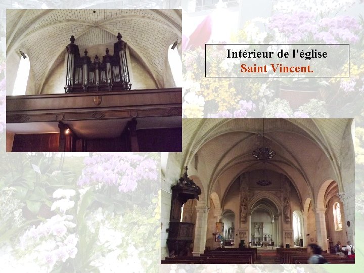 Intérieur de l’église Saint Vincent. 