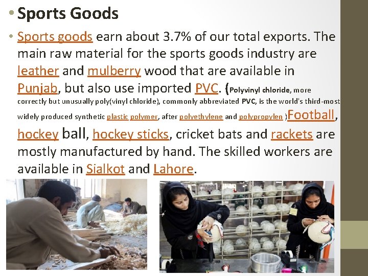  • Sports Goods • Sports goods earn about 3. 7% of our total